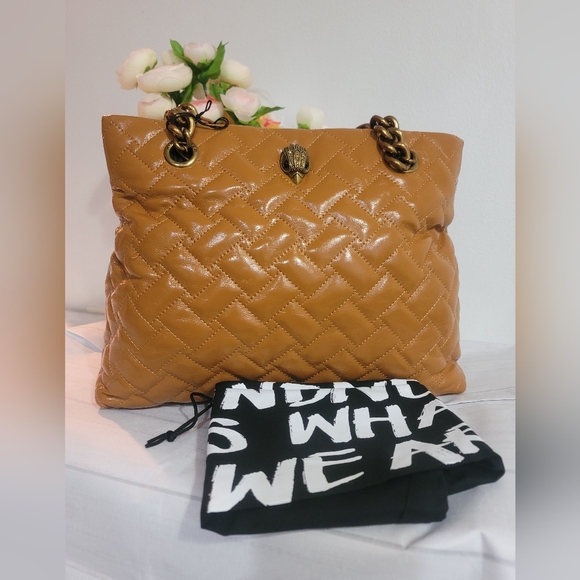 Kensington Quilted Leather Brown Tote Kurt Geiger London bag - Picture 2 of 16
